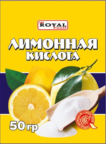 Кулинарная добавка лимонная кислота